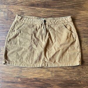 Y2K Mini Khaki Corduroy Skirt